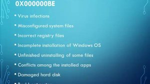 Fix Windows Stop Error 0x000000BE