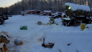 Вахта в Сибири,мороз -40,лиса пришла,ч 1.