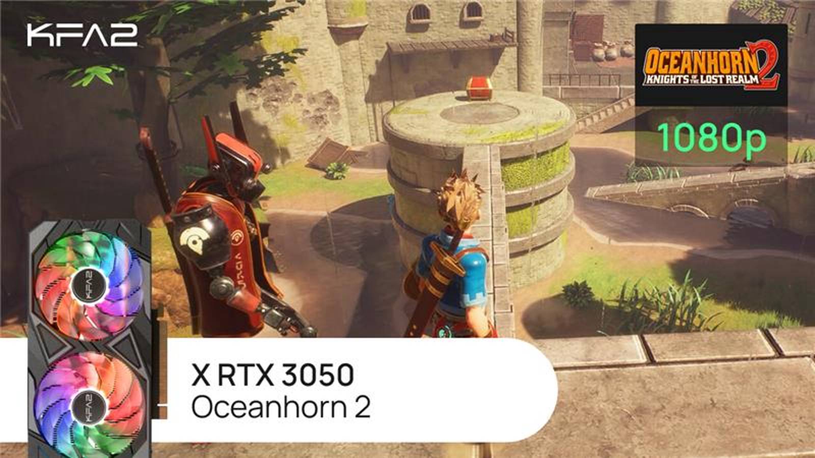 KFA2 X GeForce RTX 3050 Black | Oceanhorn 2 | 1080p (Full HD) разрешение