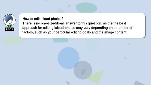 How to edit icloud photos?