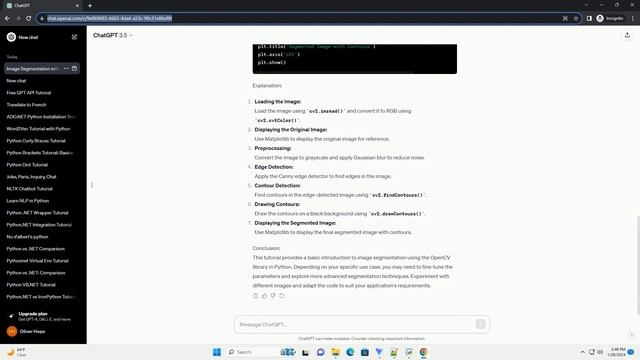 python code for segmentation