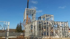 Сборка каркасного дома из Легких стальных тонкостенных конструкций.