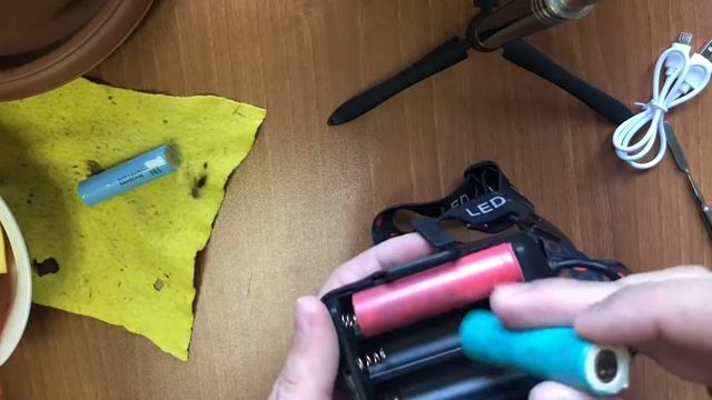 Светодиодный фонарь PowerBank головной носимый с сайта eBay смотреть онлайн