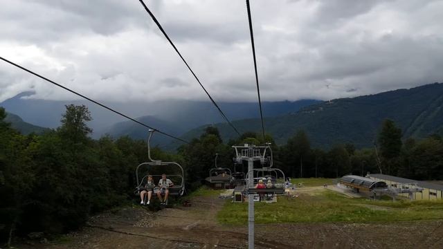 Канатка Красная поляна июль 2018г смотреть онлайн