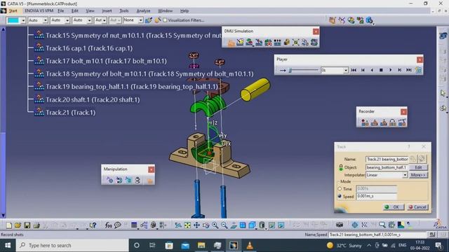 Plummer block, Fitting Simulation смотреть онлайн