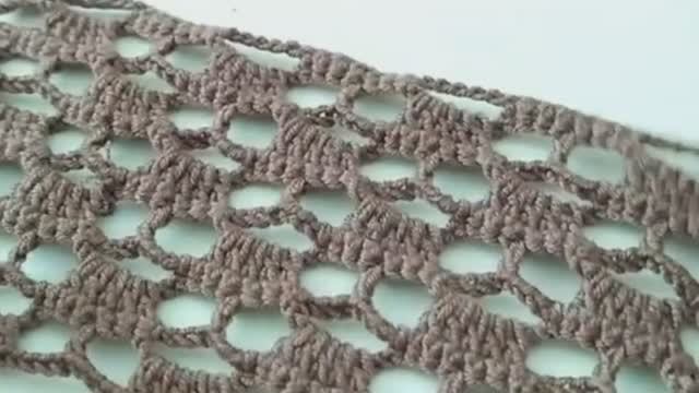 Ажурный узор крючком #узоркрючком #вязаниекрючком