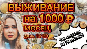 ВЫЖИВАЕМ НА 1000 РУБЛЕЙ МЕСЯЦ с человека! День 19-20. Закупка на 79 рублей. Экономные рецепты!!!