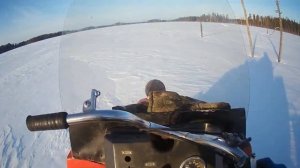 Карелия#рыбалка в тайге#зимняя рыбалка#снегоход Буран#рыбалка#