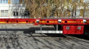 Раздвижной низкорамный трал BERGER 9855-0000050-05 для перевозки негабаритных, длинномерных грузов.