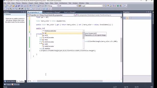 Custom Progressbar in C# Visual Studio By Rohit programming zone смотреть онлайн