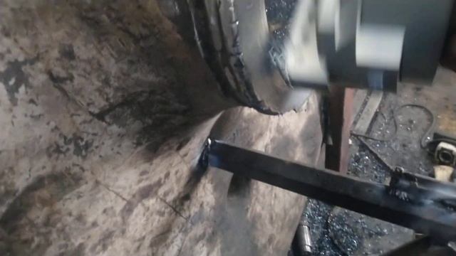 торцевая головка в работе. расточно наплавочный станок WS-3 смотреть онлайн