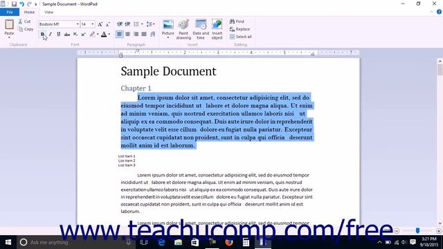 Windows 10 Tutorial Formatting Text Microsoft Training