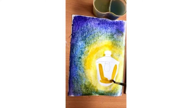 Фонарик акварелью смотреть онлайн