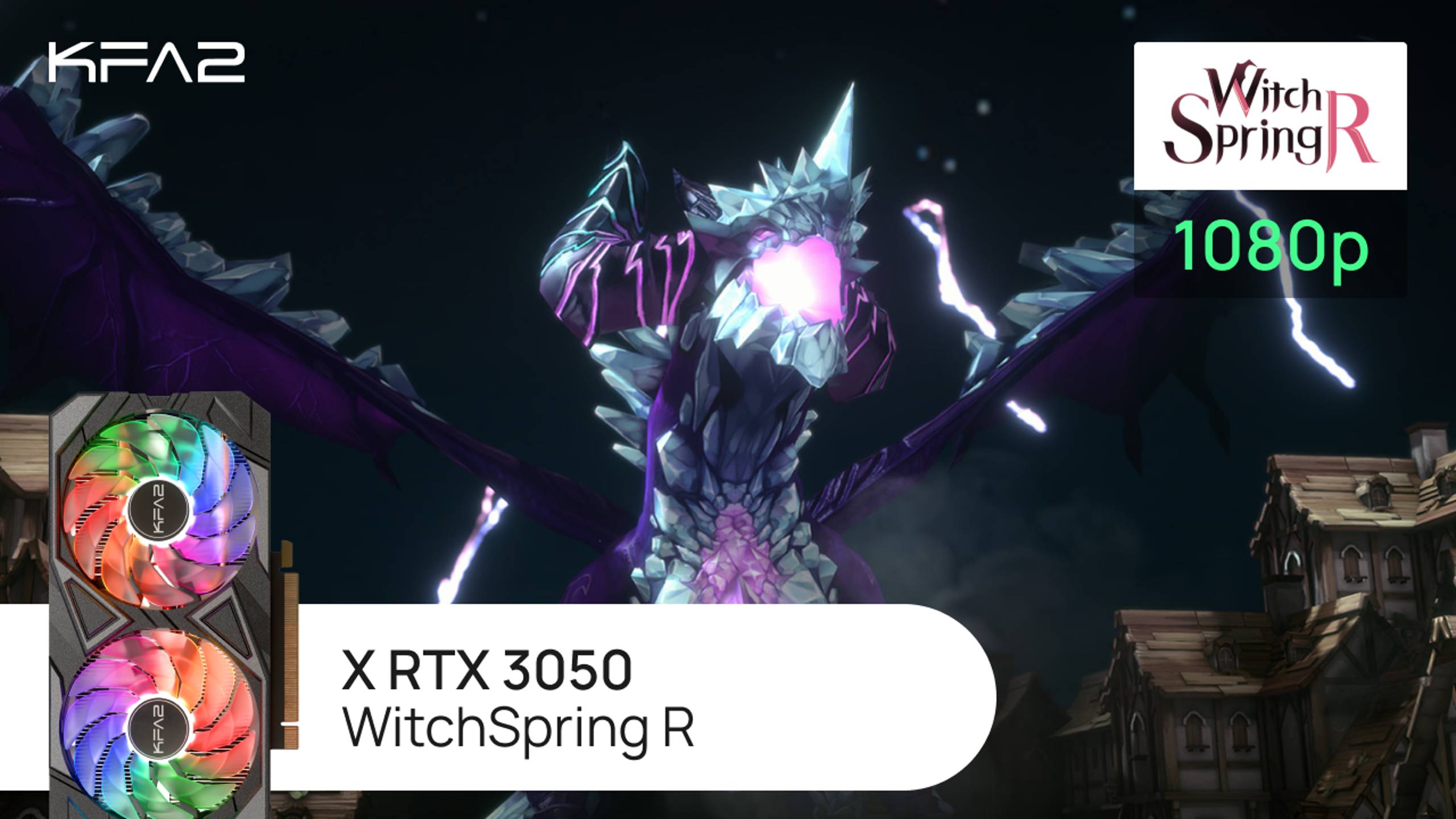 KFA2 X GeForce RTX 3050 Black | WitchSpring R | 1080p (Full HD) разрешение