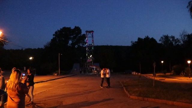 Житомирский подвесной пешеходный мост. Житомир 2018.