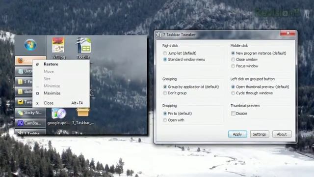 Windows: Tweak your Windows 7 Taskbar - Tekzilla Daily Tip