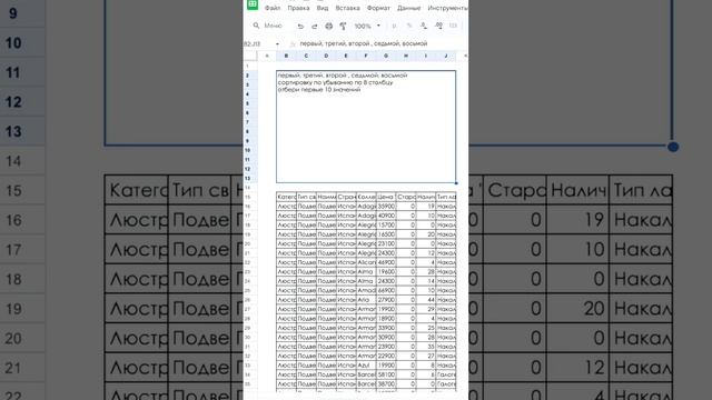 SQL в гугл таблицах за 1 минуту #excel #эксель #лайфхак