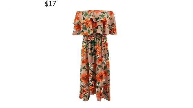 Одежда с AliExpress. Длинное летнее платье с открытыми плечами и короткими рукавами.