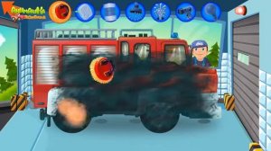 Машинки мультфильм Мойка пожарной машинки Машинки для детей