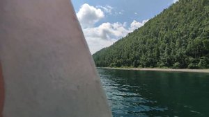 ещё одно видео с теплохода "Восход", идущего от Иркутска до Листвянки на скорости 60 км/ч