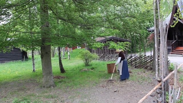 Норвегия Осло Этнографический музей девушки в национальных костюмах 2