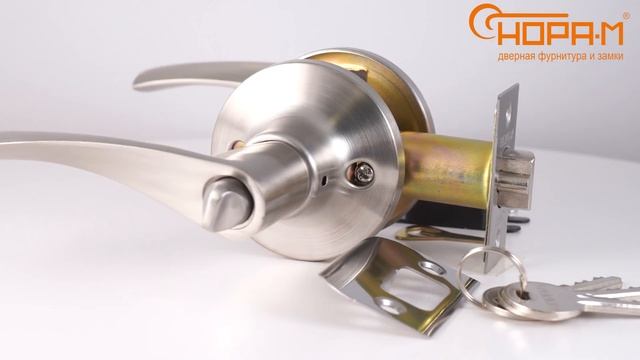 Ручки с защелкой ЗВ2-01 ключ/фиксатор ECO, цвет матовый никель смотреть онлайн