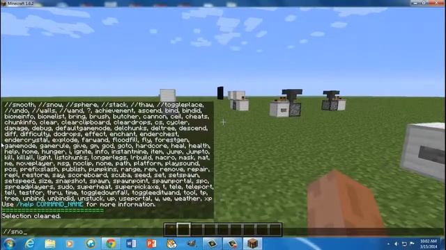 Minecraft: Spc and Worldedit Commands