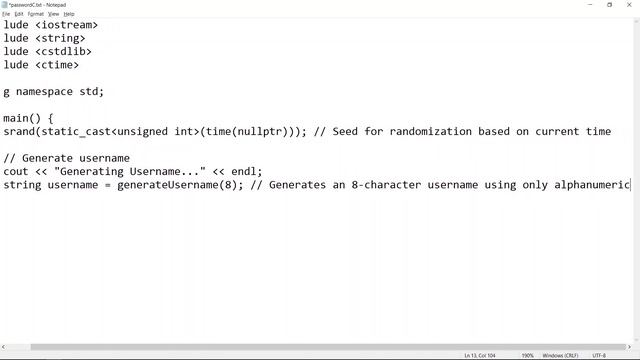 How to make username and password generator in 3 different languages || c , cpp  and python