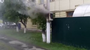Пожар в электрощитке.