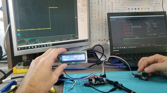 Frequency generator 1 - 200 hertz. AtMega 168 controller.