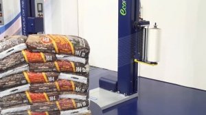 Паллетоупаковщик Ecoplat с кареткой FRD для работы с сеткой.