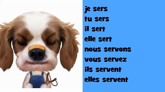 Французский музыкальный сопряжения  Hip hop  глагол  servir