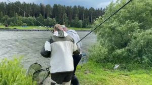 Карп на малька!!! Общий водоём.