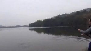 Ловят рыбу на автоматическую самоподсекающуюся удочку
