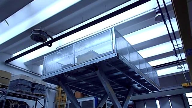 Работа одноножничного грузового подъемника MARTE смотреть онлайн