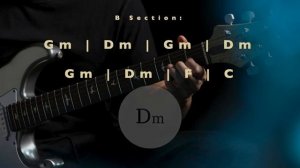 Latin Blues Groove Guitar Backing Track in Dm