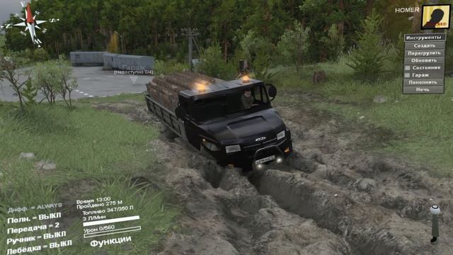 SpinTires 2017 ЗИЛ -- БЫЧОК смотреть онлайн