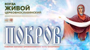 "...ПОКРЫЙ НАС ЧЕСТНЫМ ТВОИМ ОМОФОРОМ..." (Покров Пресвятой Богородицы).