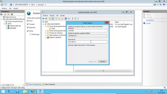 Instalación de IIS y servidor DNS + Visrtual Host en windows server 2012 r2 смотреть онлайн