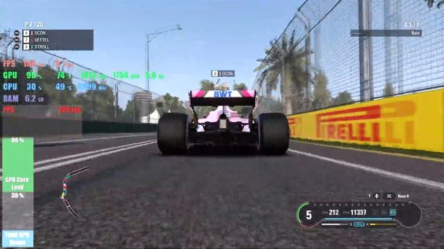 F1 2018 RX 5700 XT Powercolor Red Dragon Benchmark Ryzen 2600 1440p смотреть онлайн