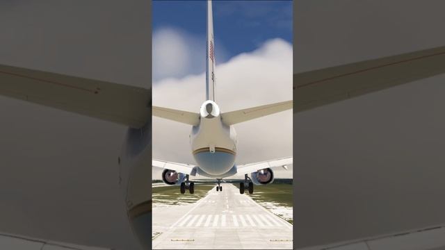 Боинг 737 max / приземление лайнера / камера шасси #airplane #plane #aviation #landing #games