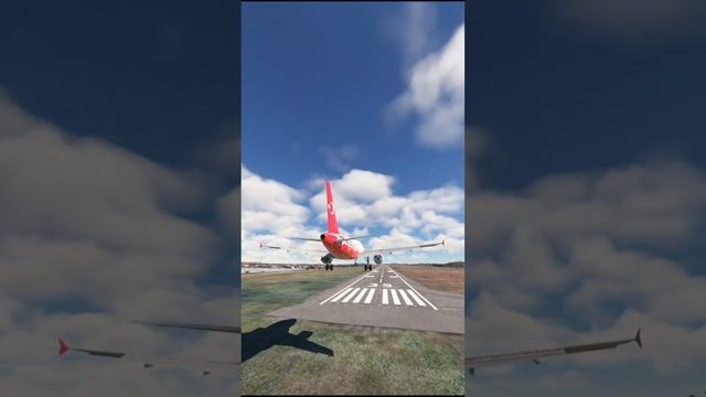 A 318 - 100 совершил посадку #airplane #plane #landing #aviation #games #msfs2020