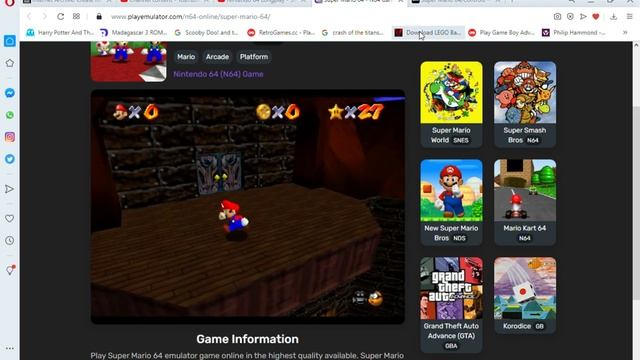 Super Mario 64 N64 Game Online Play Emulator Opera 2020 10 14 20 28 47 смотреть онлайн