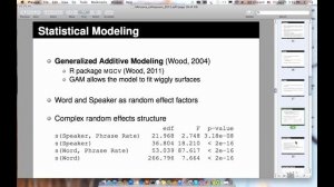 Ben Tucker - Exploring Variability in Speech Production and Morphological Interactions (25 Jan 2013