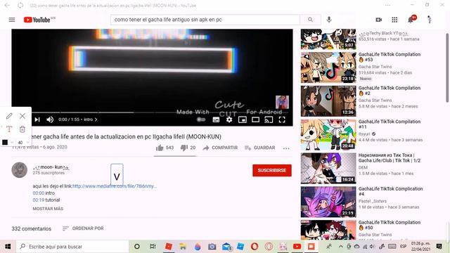 How to get the past Gacha lifeGacha Lifeneed Opera GXESPANISH-ESPAÑOL