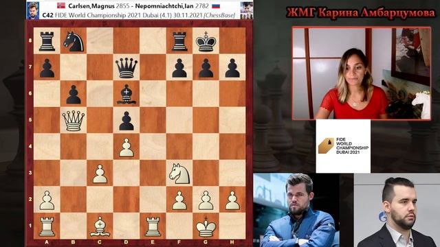 ОБЗОР 4 партии КАРЛСЕН-НЕПОМНЯЩИЙМАТЧ ЗА ЗВАНИЕ ЧЕМПИОНА МИРА.