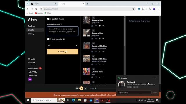 Generate Free Ai Songs | Free Ai Song Generator - смотреть видео онлайн от «Relier et Communiquer» в хорошем качестве, опубликованное 25 октября 2024 года в 13:54:21 00:03:24.