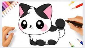 КАК НАРИСОВАТЬ МИЛОГО КОТА В СТИЛЕ КАВАИ ЛЕГКО ШАГ ЗА ШАГОМ 🐈