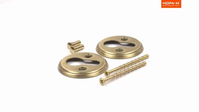 Накладка дверная на цилиндр НОРА М ФНК 01 для финских дверей Матовое золото 50 мм смотреть онлайн