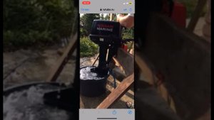 Как не нужно запускать лодочный мотор в бочке, ведре.